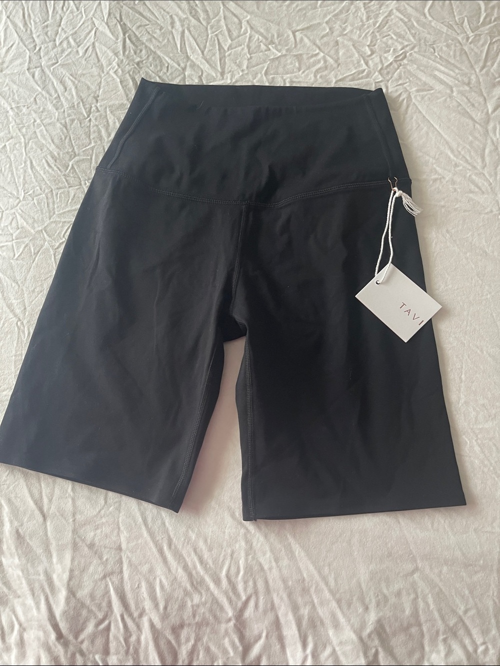 Tavi Black High-Rise Women’s Bike Shorts with Supportive Waistband